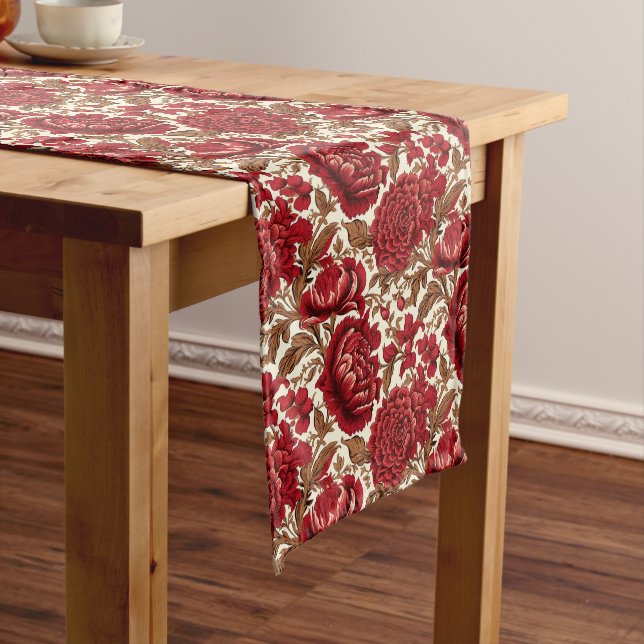 Timeless Appeal: French Red Farmhouse Style Long Table Runner (In Situ)