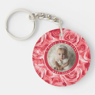 Timeless Baby Shower Gifts Custom Rose Key Ring