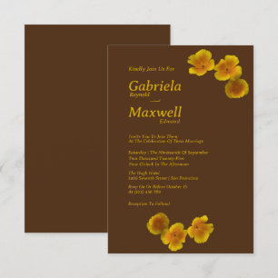 Timeless Beauty Blossom California Poppy Wedding Invitation
