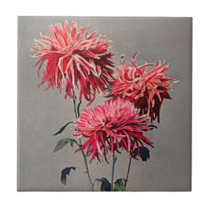 Timeless Beauty of Japanese Art - Flowers Tile