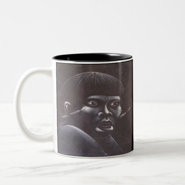 Timeless Beauty Two-Tone Coffee Mug (Left)
