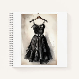Timeless Beauty: Victorian Little Black Dress LBD Notebook