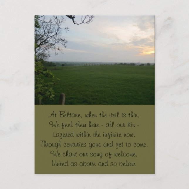 Timeless Beltane Sunset Postcard (Front)