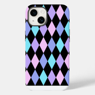 timeless black and vibrant checks iPhone 14 case