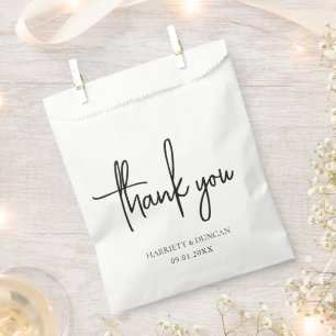Timeless Black and White Elegant Wedding Favour Bags