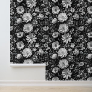 Timeless Black and White Floral Peel and Stick Wallpaper