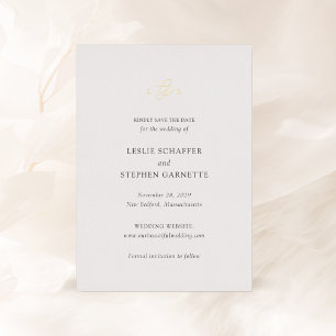 Timeless Black and White Wedding Save the Date