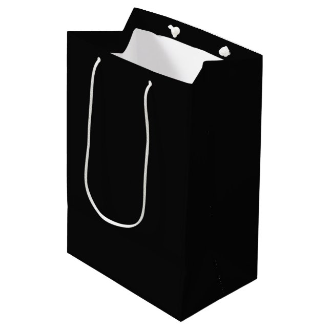 Timeless Black CUSTOMIZABLE Gift Bags (Front Angled)