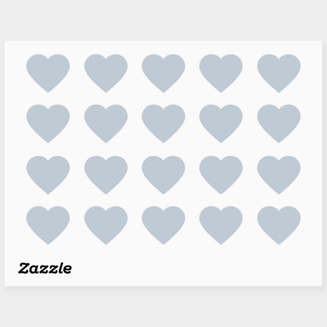 Timeless - Blue Mist Heart Sticker (Sheet)
