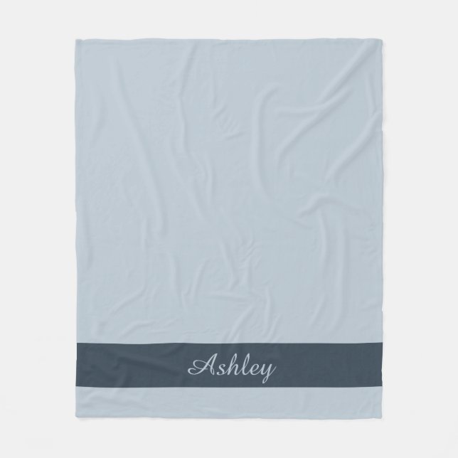 Timeless -- Blue Mist Name Fleece Blanket (Front)