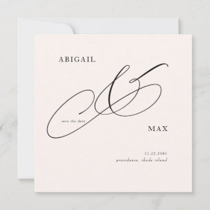 Timeless Blush Square Wedding Save the Date