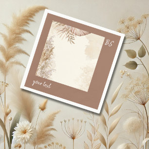 Timeless Boho Chic Neutral Wedding Napkin