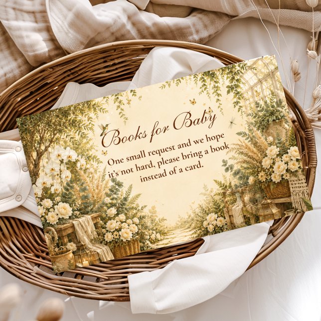 Timeless Botanical Boho Books for Baby Enclosure Card (Creator Uploaded)
