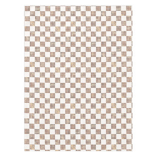 Timeless Brown and Beige Checkered Pattern Tablecloth