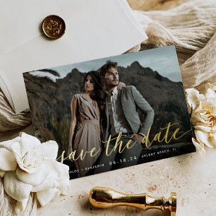 Timeless Calligraphy Photo Save The Date