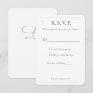 Timeless Catholic Monogrammed Response Card