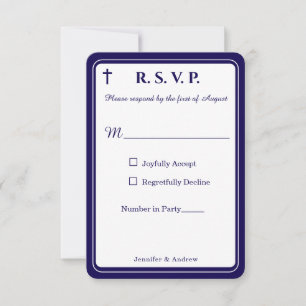 Timeless Catholic Monogrammed Response Card