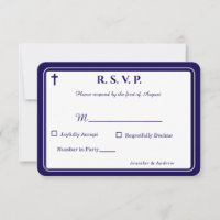 Timeless Catholic Monogrammed Response Card