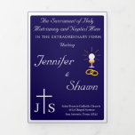 Timeless Catholic Monogrammed Trifold Program<br><div class="desc">The Traditional Latin Nuptial Mass is a deeply reverent and beautiful celebration of the Sacrament of Matrimony, rich in tradition and deep in spirituality. Designed specifically for a Traditional Latin Mass wedding, the "Timeless Catholic" trifold wedding program contains the necessary parts of the Latin Nuptial Rite. Front cover bears the...</div>