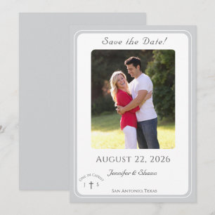 Timeless Catholic Monogrammed Wedding Save The Date