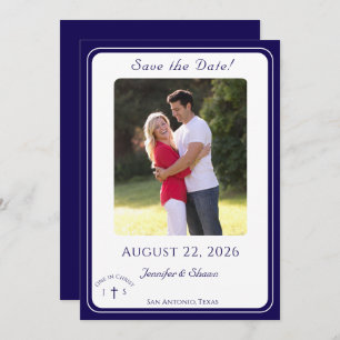 Timeless Catholic Monogrammed Wedding  Save The Date