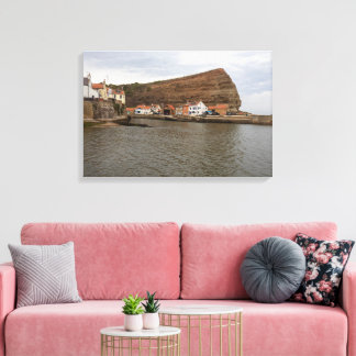 Timeless Charm of Staithes Harbour Canvas Print