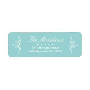 Timeless Charm Return Address Labels - Sky
