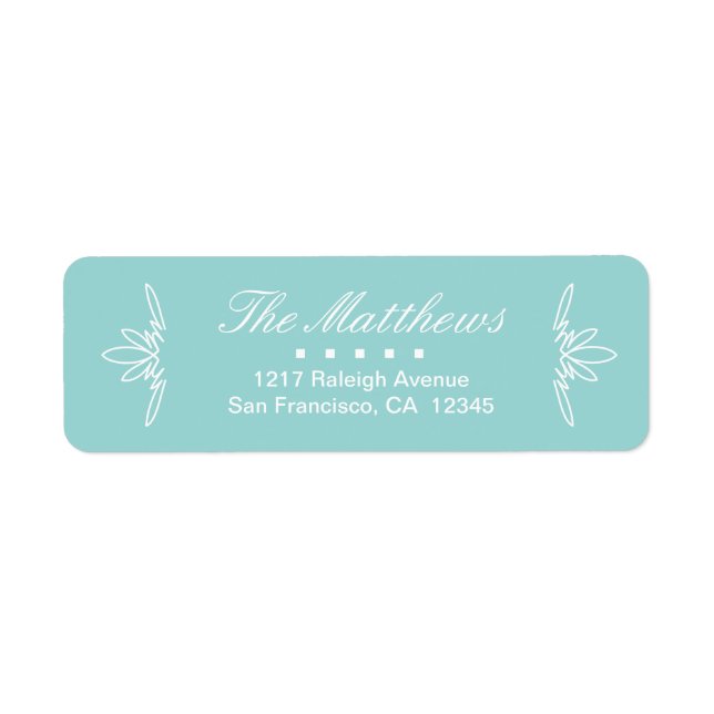 Timeless Charm Return Address Labels - Sky (Front)