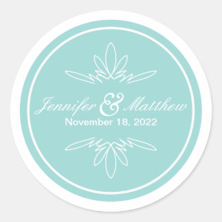 Timeless Charm Wedding Stickers - Sky