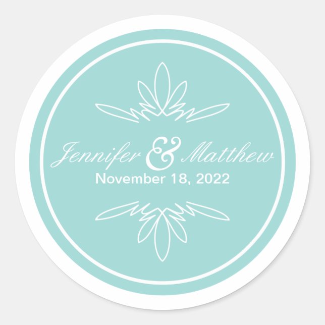 Timeless Charm Wedding Stickers - Sky (Front)
