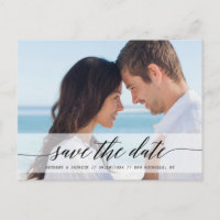 Timeless Chic Save the Date Photo Announcement