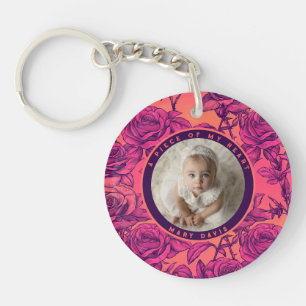 Timeless Christmas Gifts For Her Photo Rose Floral Key Ring