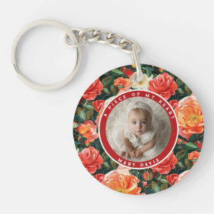 Timeless Christmas Gifts For Husband Photo Rose Key Ring