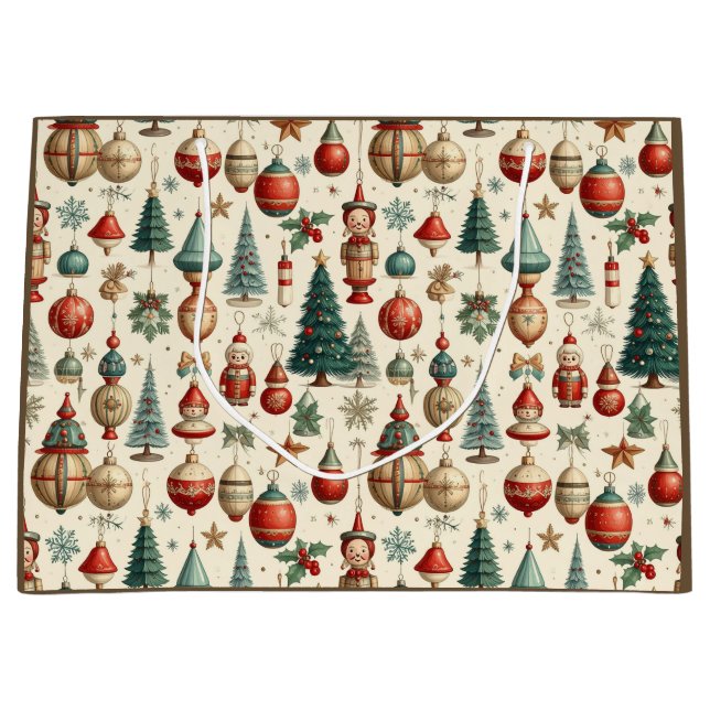 Timeless Christmas Toys Large Gift Bag (Front)