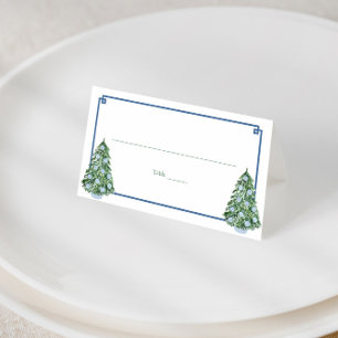Timeless Christmas Tree Ginger Jar Ornaments Lunch Place Card