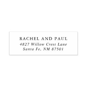 Timeless Classic Formal Wedding Return Address Self-inking Stamp