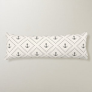 Timeless Classic Nautical Anchor Pattern Body Cushion