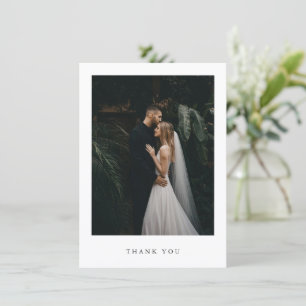 Timeless Classic Photo Formal Wedding Thank You Card