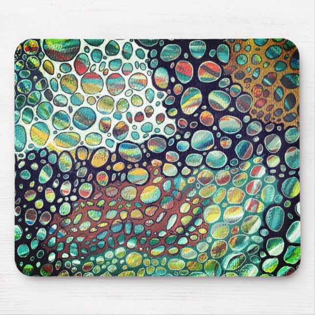 Timeless Colourful Pebbles Original Artwork Mouse Mat (Front)