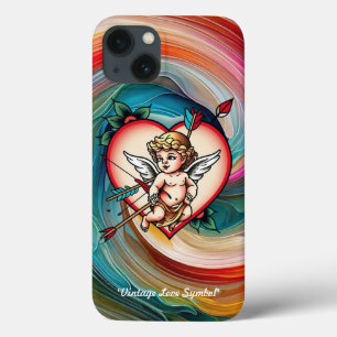 Timeless Cupid and Heart Ink iPhone 13 Case