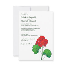 Timeless Customisable Geranium Floral Wedding