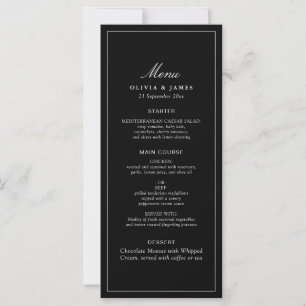 Timeless Dark Black Modern Minimalist Wedding