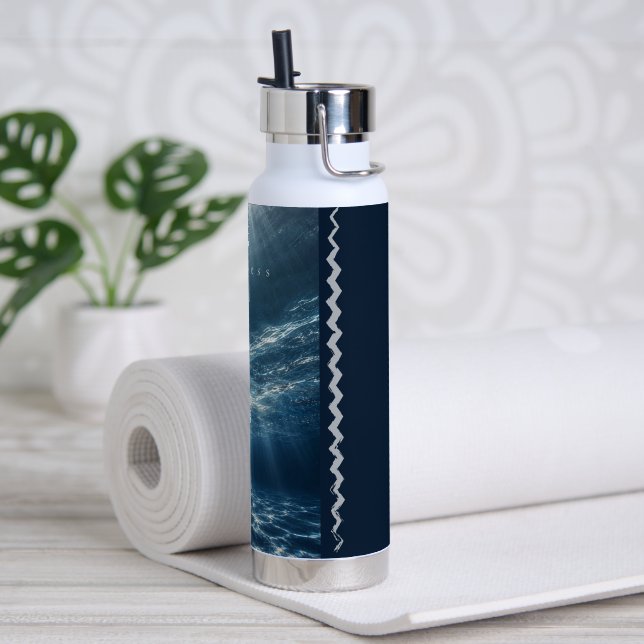 Timeless - Deep Waters Aesthetic Quote Water Bottle (Yoga)