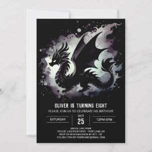 Timeless Dragon Birthday Customisable Invitation