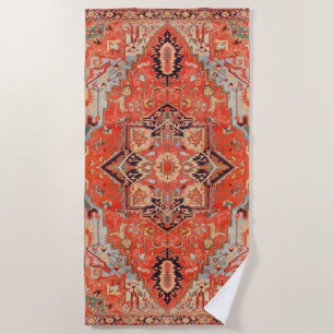 Timeless Echoes: Heritage Boho Oriental Moroccan Beach Towel