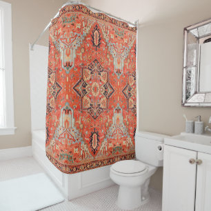 Timeless Echoes: Heritage Boho Oriental Moroccan Shower Curtain