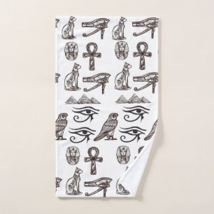 Timeless Egyptian Antiquities Digital Patterns Hand Towel