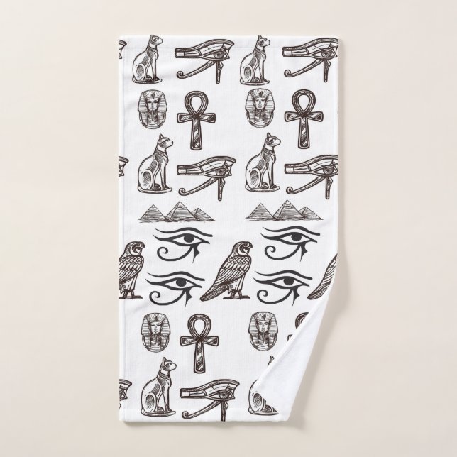 Timeless Egyptian Antiquities Digital Patterns Hand Towel (Hand Towel)