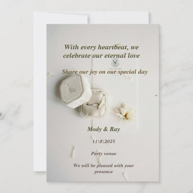 "Timeless Elegance: Classic Wedding Invitation  (Front)