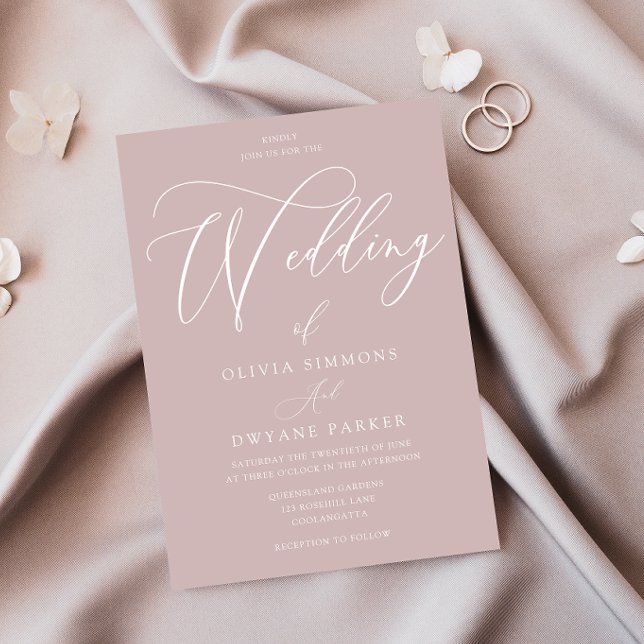 Timeless Elegance: Dusty Pink Blush Modern Wedding Invitation (Creator Uploaded)